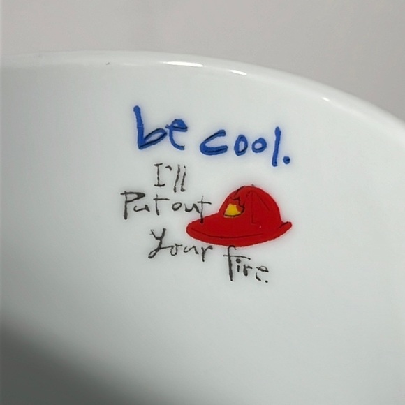 Joyce‎ Shelton It's Just a JOB Fireman Fire Fighter Coffee Cup Mug Handle Heat - Picture 5 of 7